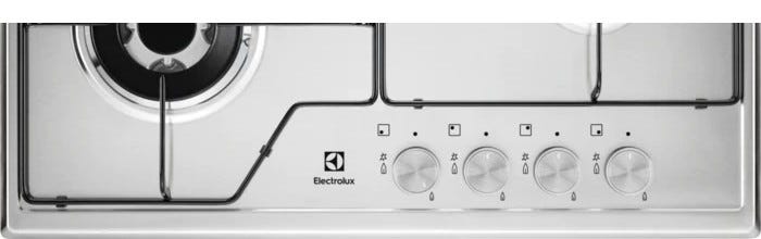 Electrolux KGS6434SX SLIM PROFILE Piano cottura a gas cm. 60 - inox griglie smaltate
