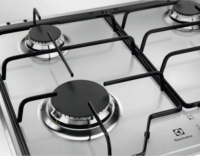 Electrolux KGS6424SX SLIM PROFILE Piano cottura a gas cm. 60 - inox griglie smaltate