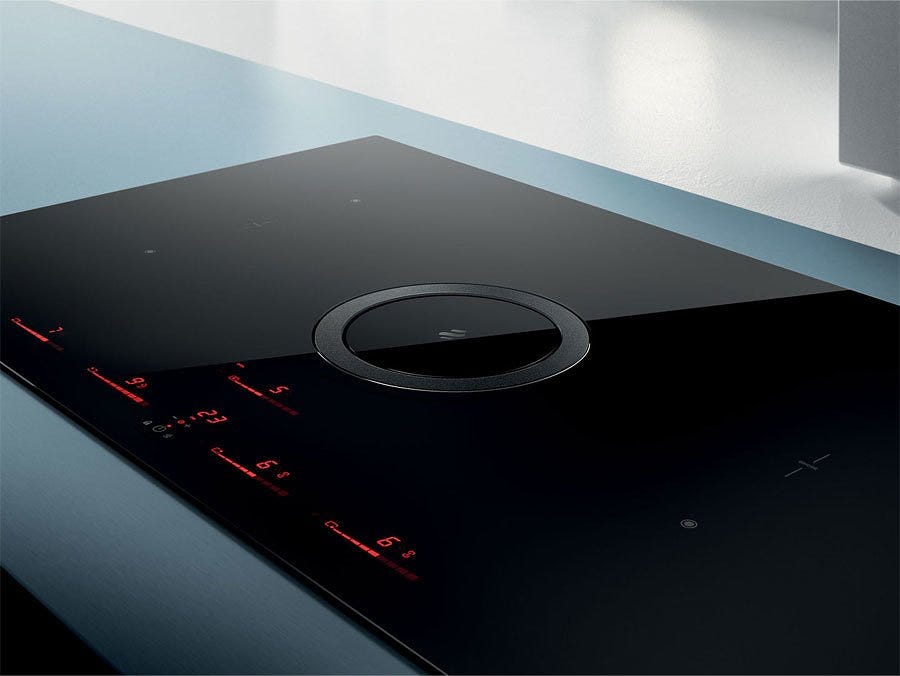 Elica NIKOLATESLA SWITCH BL/F/83 Piano cottura induzione con cappa filtrante integrata cm. 83 - vetroceramica nero