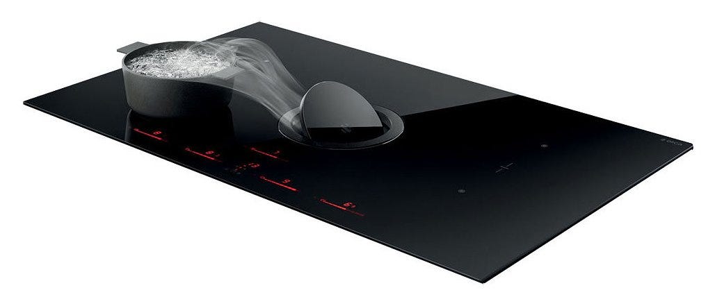 Elica NIKOLATESLA SWITCH BL/A/83 Piano cottura induzione con cappa aspirante integrata cm. 80 - vetroceramica nero