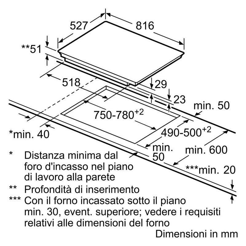 Bosch PXV875DC1E Serie 8 Piano cottura a induzione cm 80 - vetroceramica nero