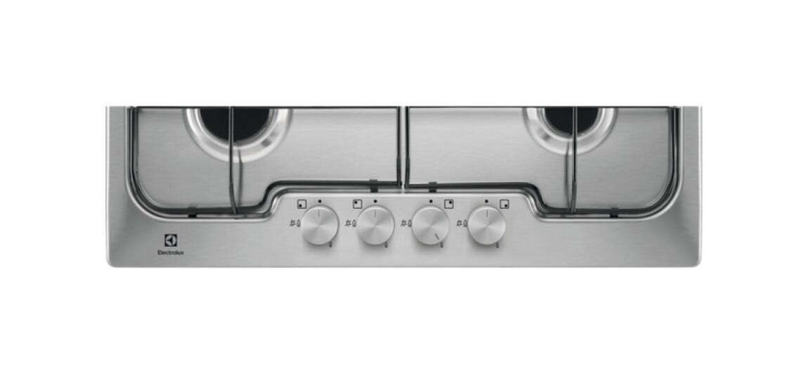 Electrolux PX640UV 300 Soft line Piano cottura a gas 60 cm, 4 fuochi, bruciatore Wok multicorona, inox