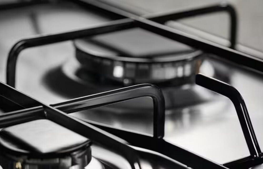 Electrolux PX640UV 300 Soft line Piano cottura a gas 60 cm, 4 fuochi, bruciatore Wok multicorona, inox