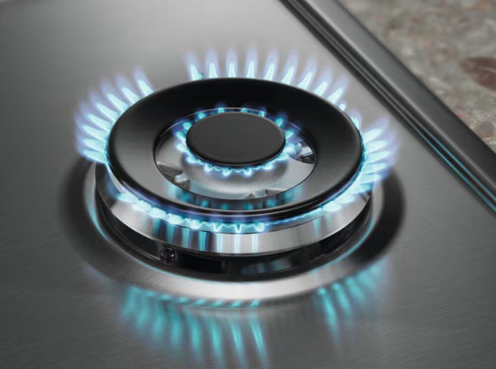 Electrolux PX640UV 300 Soft line Piano cottura a gas 60 cm, 4 fuochi, bruciatore Wok multicorona, inox
