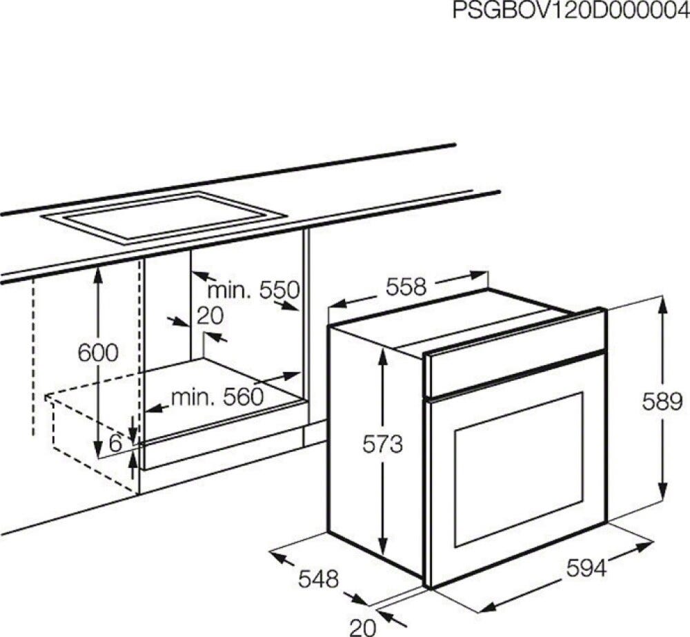 Electrolux FQ93NSEV QUADRO Forno multifunzione con programmatore elettronico.