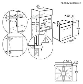 Electrolux FR53G 300 Forno 68 L, Funzione AquaClean, Grill e cottura ventilata, nero opaco
