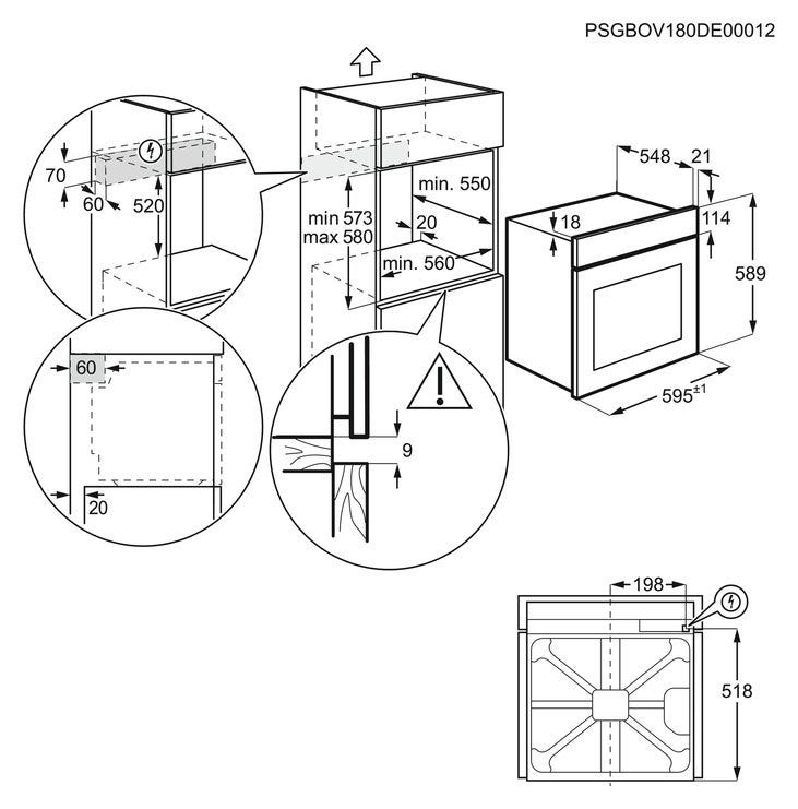 Electrolux FS73XE SurroundCook® Serie 600 Forno elettrico multifunzione cm. 60 - inox antimpronta