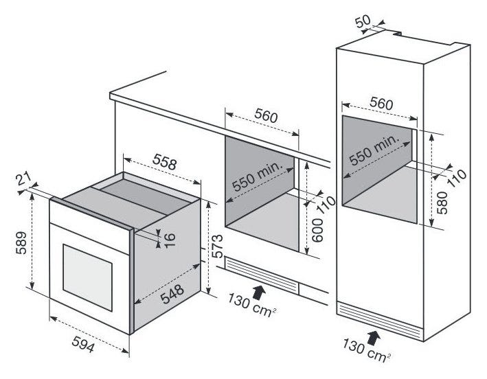 Electrolux F13GX QUADRO Forno a gas da 60 cm multifunzione inox antimpronta