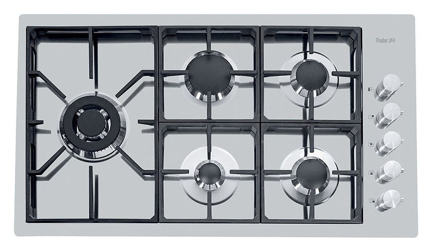 Foster 7257 032 S4000 Piano cottura a gas cm 92 - filotop - acciaio spazzolato