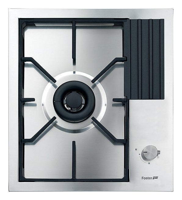 Foster 7278 032 S4000 Domino Piano cottura gas cm 45 - incasso bordo Q4 - acciaio spazzolato