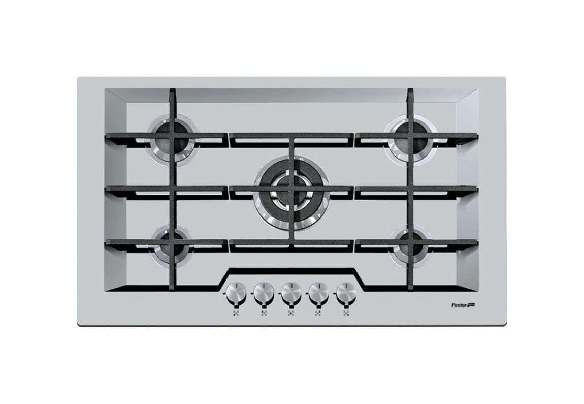 Foster 7603 032 KE Piano cottura gas cm 86 - incasso standard - acciaio spazzolato