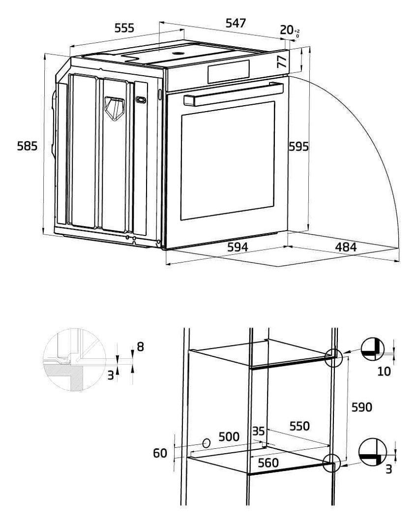 Beko BVR 35500 XMS Linea Superia Forno multifunzione cm 60 - cristallo nero