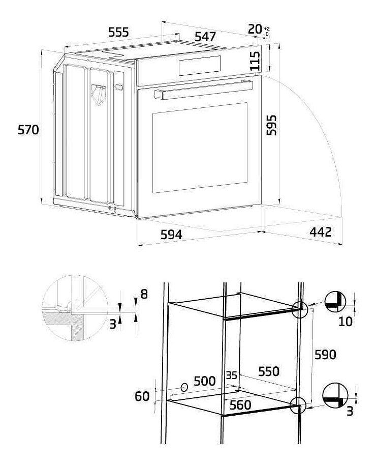 Beko BIM 24400 WCS Linea Shades Forno elettrico multifunzione cm 60 - cristallo bianco