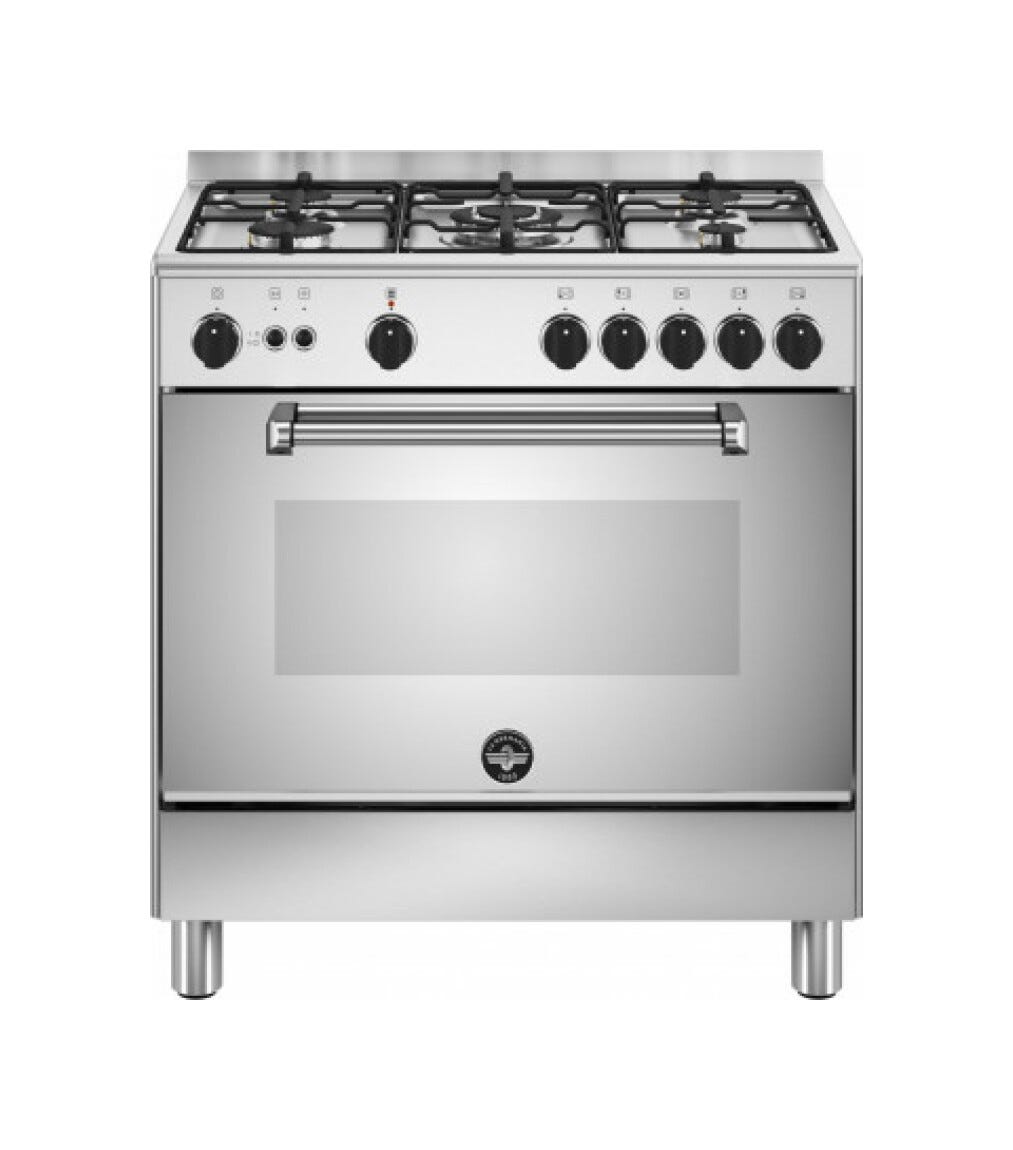 La Germania AMN855GXV/24 Americana Cucina da accosto cm. 80 x 50 - inox 1 forno a gas + 5 fuochi a gas
