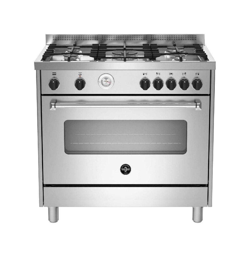 La Germania AMN965EXT Americana Cucina da accosto cm. 90 x 60 - inox 1 forno elettrico + 5 fuochi a gas