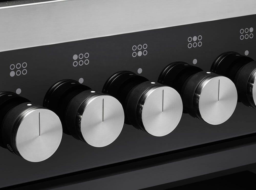 La Germania AMN965EXT Americana Cucina da accosto cm. 90 x 60 - inox 1 forno elettrico + 5 fuochi a gas