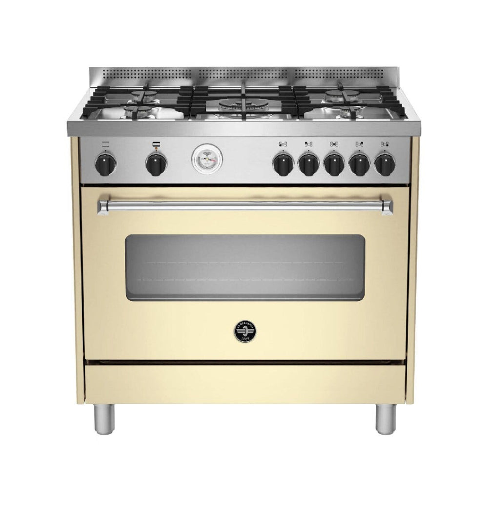 La Germania AMN965GCRT Americana Cucina da accosto cm. 90 x 60 - crema 1 forno a gas + 5 fuochi a gas
