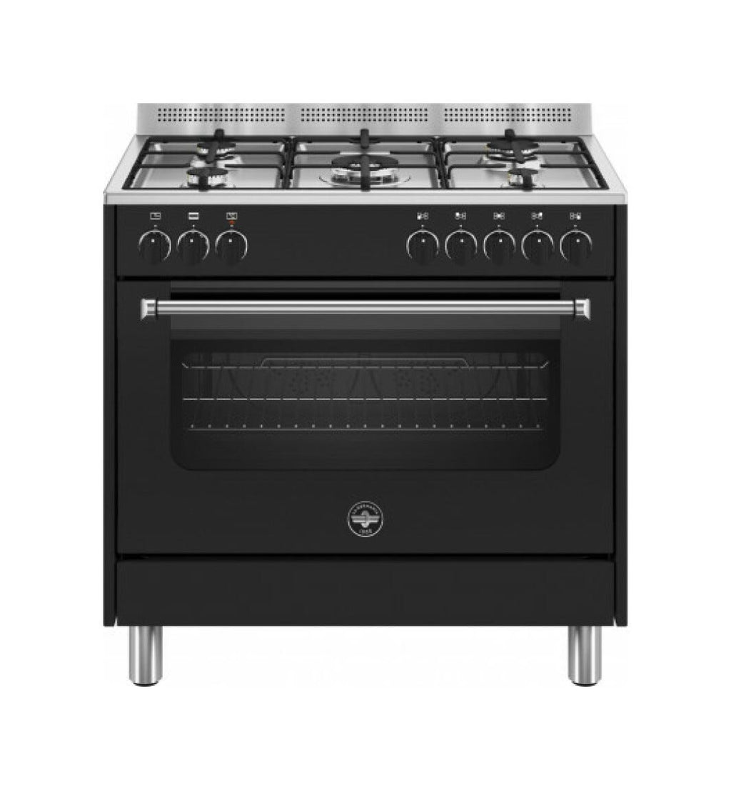 La Germania AMN965ENEV/24 Americana Cucina da accosto cm. 90 x 60 - nero 1 forno elettrico + 5 fuochi a gas