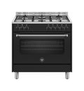La Germania AMN965ENEV/24 Americana Cucina da accosto cm. 90 x 60 - nero 1 forno elettrico + 5 fuochi a gas
