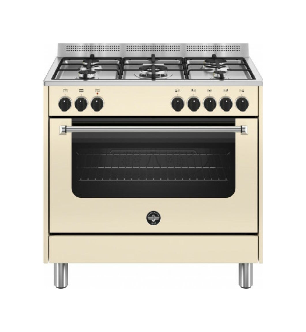 La Germania AMN965ECRV/24 Americana Cucina da accosto cm. 90 x 60 - crema 1 forno elettrico + 5 fuochi a gas