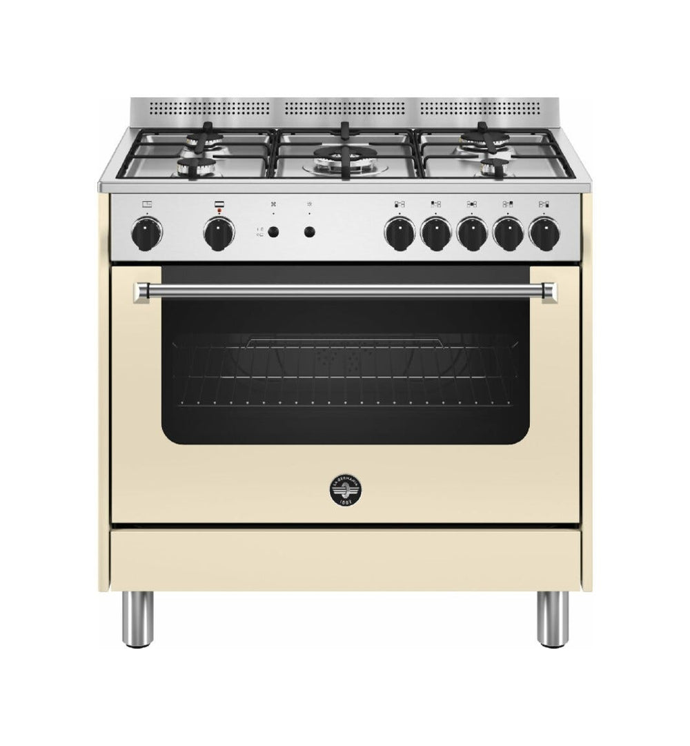 La Germania AMN965GCRV/24 Americana Cucina da accosto cm. 90 x 60 - crema 1 forno a gas + 5 fuochi a gas