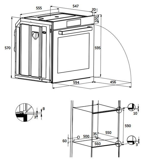 Beko BIM 19700 XMS Linea Bekopro Forno multifunzione cm 60 - cristallo nero