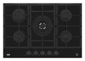 Beko HILW 75325 SDX Blacken Piano cottura a gas 75 cm - vetro nero con manopole dark inox