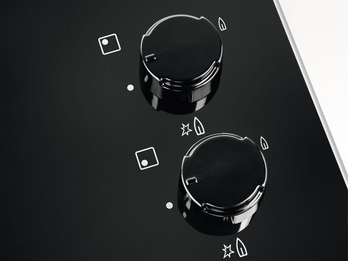 Electrolux EGG6407K Piano cottura a gas cm. 60 - vetro nero