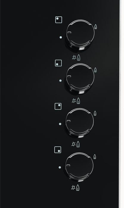 Electrolux EGG6407K Piano cottura a gas cm. 60 - vetro nero