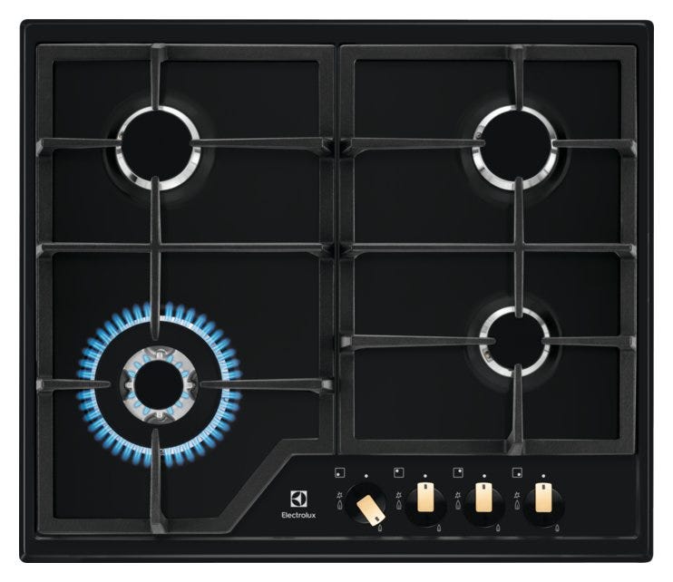 Electrolux EGS6436RK Piano cottura a gas cm. 60 - nero opaco
