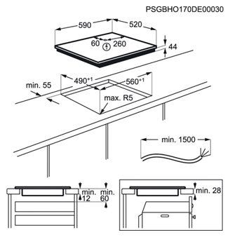 Electrolux EIV63440BW Piano cottura a induzione cm. 60 - vetroceramica bianco