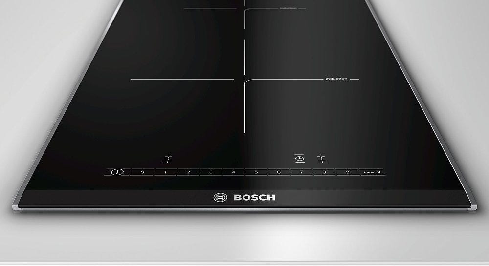 Bosch PIB375FB1E Serie 6 Piano cottura a induzione cm 30 - vetroceramica nero profili laterali inox