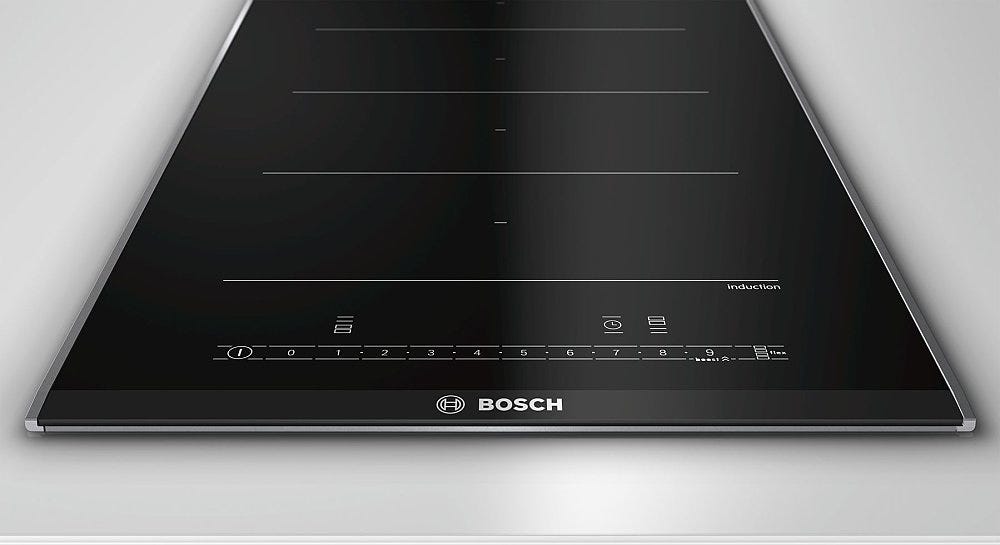 Bosch PXX375FB1E Serie 6 Piano cottura a induzione cm 30 - vetroceramica nero - profili inox