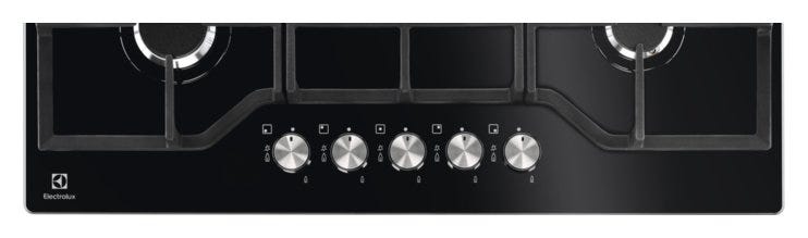 Electrolux EGG7536K Piano cottura a gas cm. 75 - cristallo nero