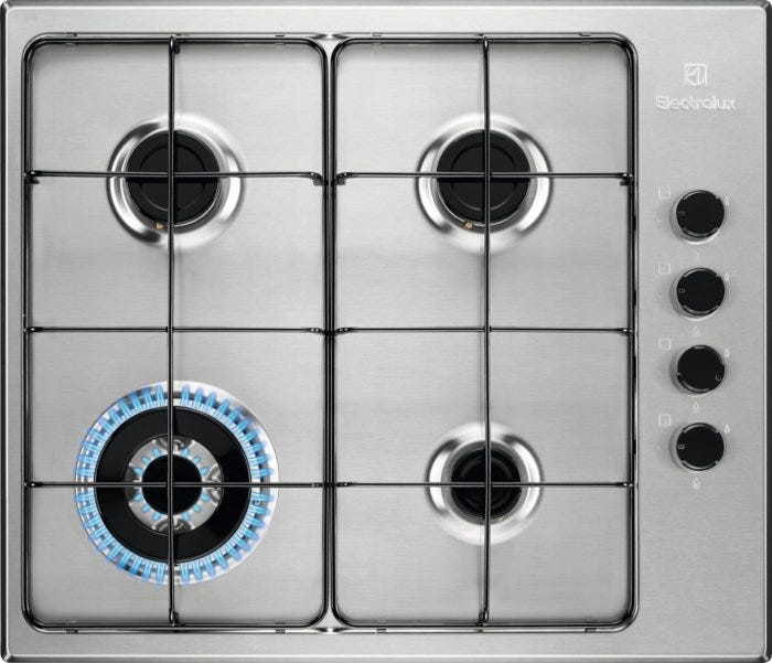 Electrolux EGS6414X Piano cottura a gas cm. 60 - inox antimpronta