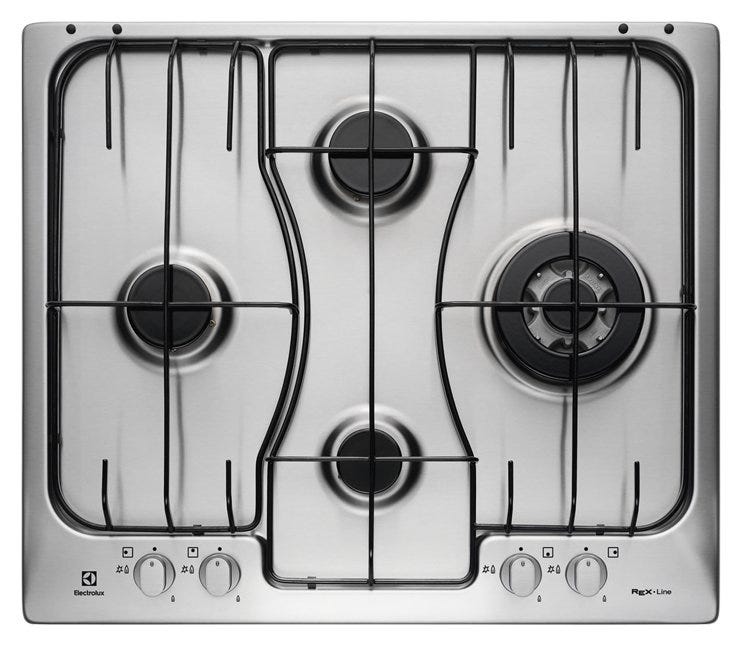 Electrolux RGG6243LOX Piano cottura a gas cm. 60 - inox antimpronta