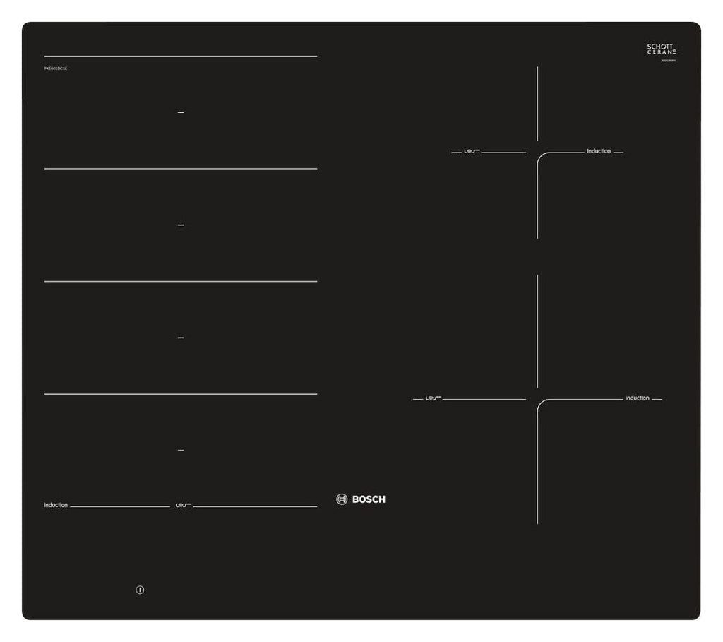 Bosch PXE601DC1E Serie 8 Piano cottura a induzione cm 60 - vetroceramica nero
