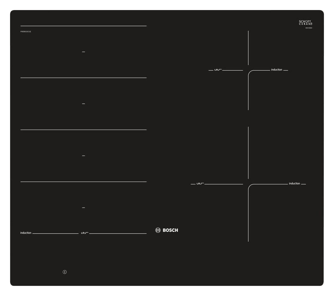 Bosch PXE601DC1E Serie 8 Piano cottura a induzione cm 60 - vetroceramica nero