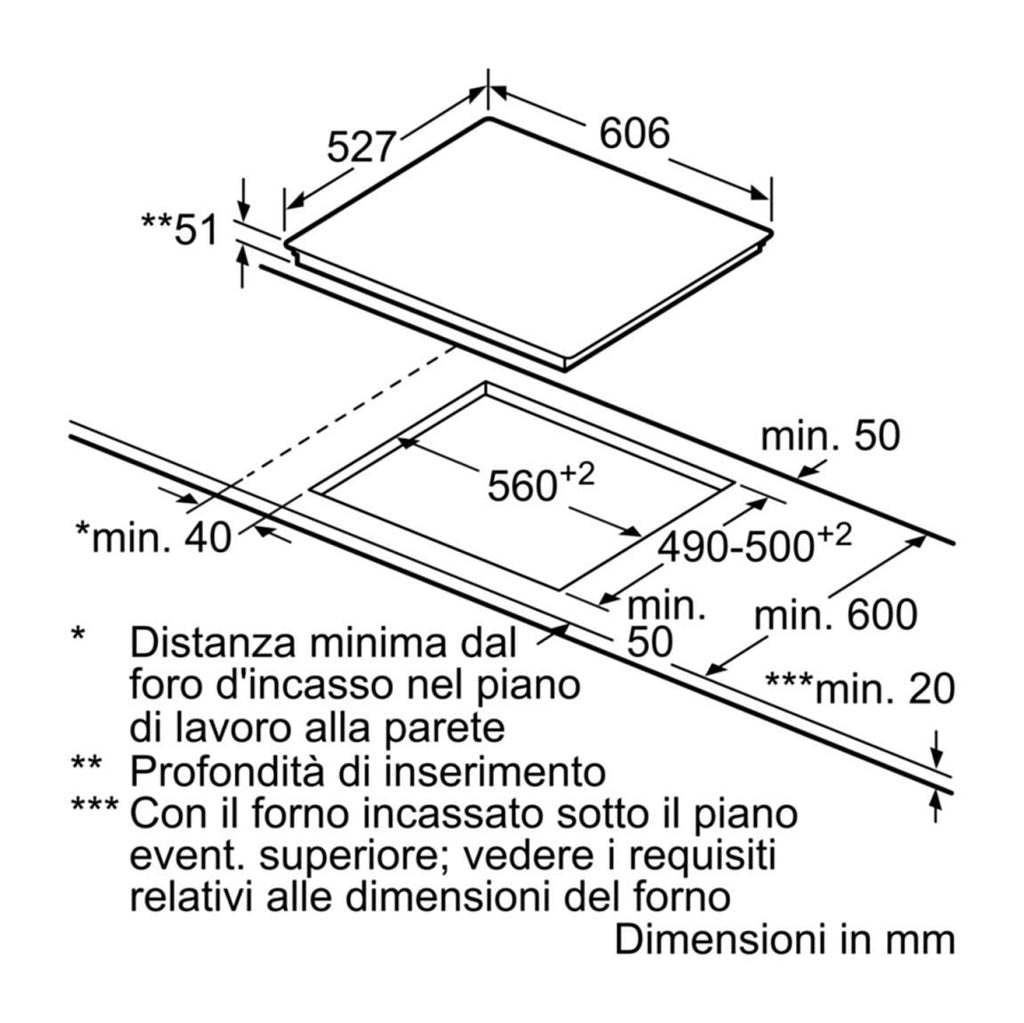Bosch PXX675DC1E Serie 8 Piano cottura a induzione cm. 61 - vetroceramica nero
