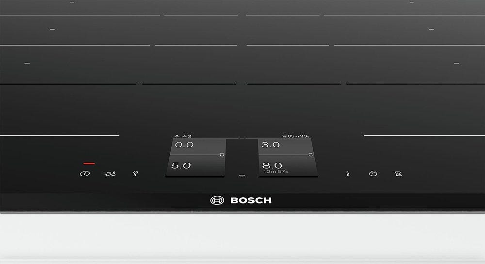 Bosch PXY875KW1E Serie 8 Piano cottura a induzione cm 80 - vetroceramica nero profili laterali inox