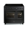 Steel EQ10FF-5FIW NF Enfasi Cucina da accosto cm. 100 - 2 forni elettrici + piano cottura induzione - nero fumo