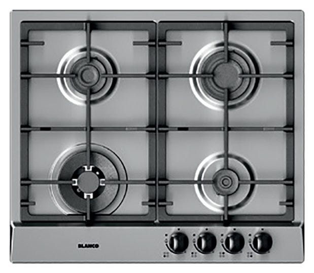 Blanco 1046140 Exclusive 6x5-4 Piano cottura a gas, 4 fuochi, cm 58, inox