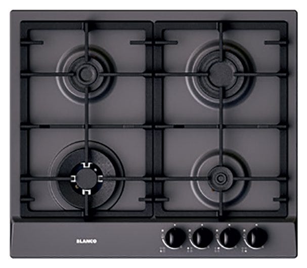 Blanco 1046141 Exclusive 6x5-4 Piano cottura a gas, 4 fuochi, cm 58, silgranit, grigio roccia