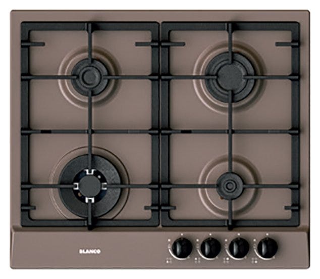 Blanco 1046147 Exclusive 6x5-4 Piano cottura a gas, 4 fuochi, cm 58, silgranit, tartufo