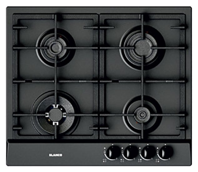 Blanco 1046148 Exclusive 6x5-4 Piano cottura a gas, 4 fuochi, cm 58, silgranit, antracite