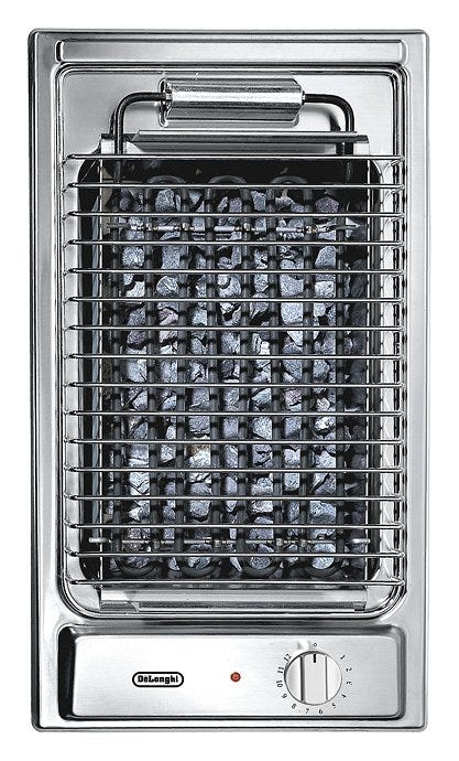 De Longhi BQI13/2 Domino Piano cottura barbecue cm 30 - acciaio inox