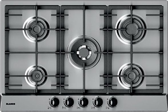 Blanco 1047140 Exclusive 7x5-5 Piano cottura a gas, 5 fuochi, cm 75, inox