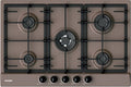 Blanco 1047147 Exclusive 7x5-5 Piano cottura a gas, 5 fuochi, cm 75, silgranit, tartufo