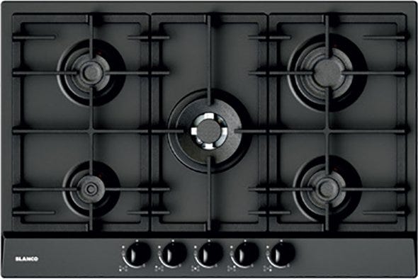 Blanco 1047148 Exclusive 7x5-5 Piano cottura a gas, 5 fuochi, cm 75, silgranit, antracite