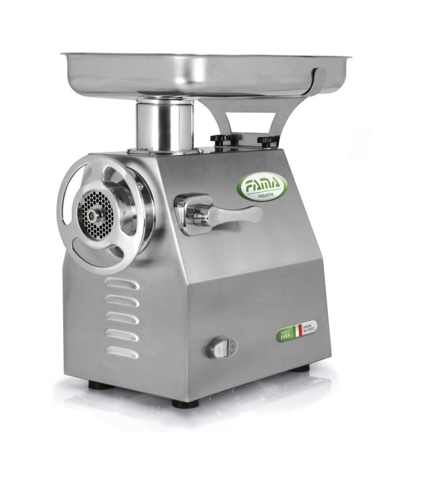 Fama FTI136RS Enterprise Tritacarne trifase, gruppo inox, 400/500 kg/h, ingranaggi a bagno d’olio